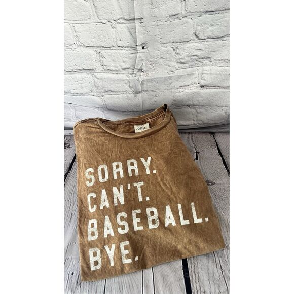 Other - Baseball T-Shirt Mineral Washed Wear Soft Men/Women‎ Size Large New